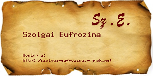 Szolgai Eufrozina névjegykártya